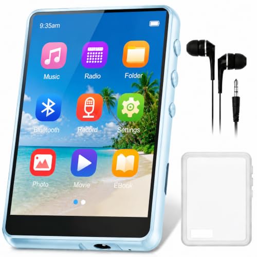 Image of 128GB MP3 Player, Bluetooth 5.3 Music Player with Clip, HiFi Sound Digital Music, Built-in HD Speaker, FM Radio, Voice Recorder, Earphones Included, MP3 Player for Kids