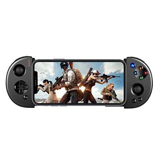 Wireless Android/iOS Game Controller, Retractable Telescopic PUBG Mobile Controller Joystick Gamepad with L3 R3 Buttons for iPhone and Android Phones
