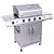 Charbroil Performance Series Convective 4-Burner with Side Burner Cabinet Propane Gas Grill, Stainless Steel - 463354021