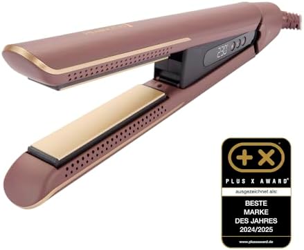 Bild 1 - Remington AIRvive™ Glätteisen [Ionic Air-Technologie: weniger Frizz & statische Aufladung] Ultra-Keramikbeschichtung mit Mikrowirkstoffen (Schmale Platten, LCD-Display, 150-230°C) Haarglätter S8930