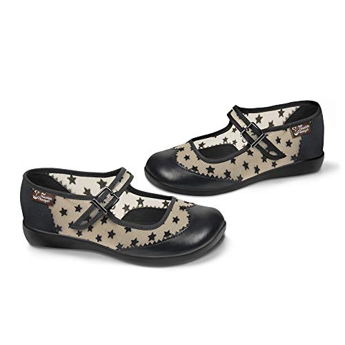 Image of Hot Chocolate Design Chocolaticas Funky Ballerina Mary Jane for Women, Havana Stars, 8 Women