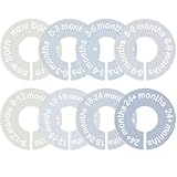 cephira Baby Closet Dividers for Clothes 0-24 Months, 8 Pack mini Round Size Markers, Double-Sided, Fits Most Rods, Blue Nursery Clothing Organizer & Wardrobe Decor