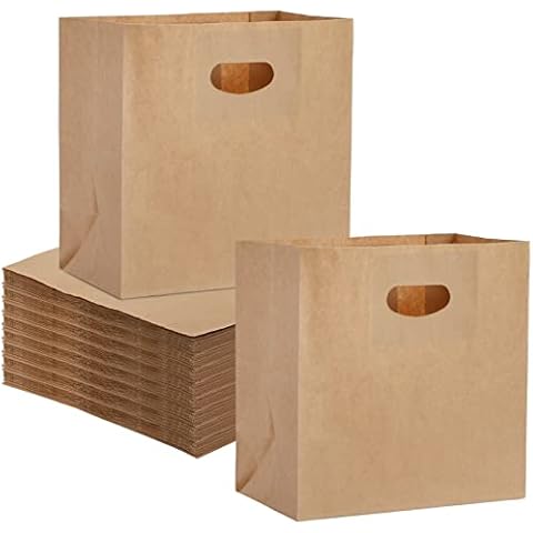 Foraineam 100 Pack Kraft Paper Bags Cover