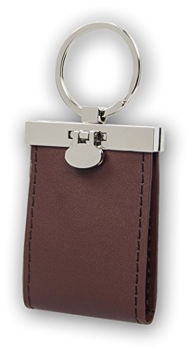 Zep AK9B - Llavero de Piel sintética para 2 Fotos (3,5 x 4,5 cm), Color marrón