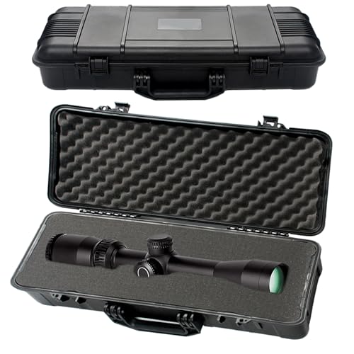 Reliable1st Riflescope Protective Carry Case with Foam | Heavy Duty Waterproof & Crushproof | Inside: 16\" x 6.1\" x 3.9\"