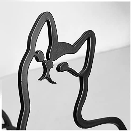 KOLYMAX Minimalist Art Sculpture - Beautiful Metal Dog Cat Elements Simple Personalized Abstract Line Drawing Art Crafts Wall Decor Suitable for Home Decorations