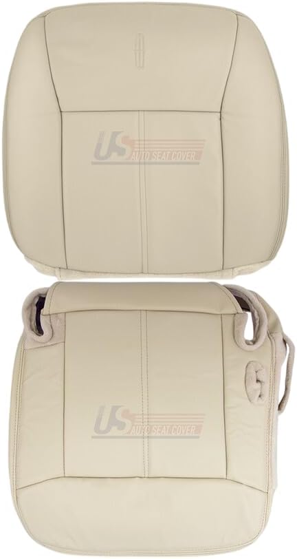 2003 2004 2005 2006 fits Lincoln Town Car Passenger Top Bottom Leather Covers Tan