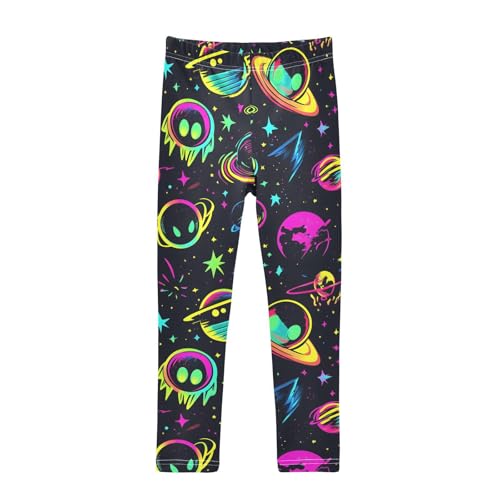 Neon Planet Girls Leggings Soft Stretch Workout Yoga Dance Pants for Kids Casual Tights