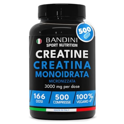 Bandini® Creatina Monoidrata Micronizzata 500 Compresse da 3000mg per dose - Integratore per Allenamento, Palestra e Pre Workout - 100% Vegan - A base di Creatine Monoidrato pura al 100%