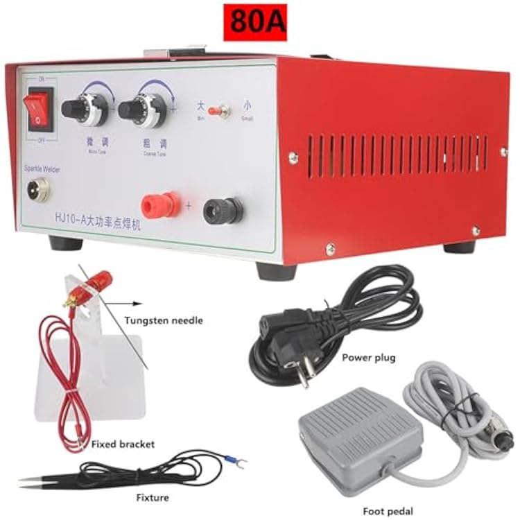 2 in 1 Pulse Sparkle Spot Welder,30/50/80A Handheld Jewelry Laser Welding Machine,Welding Machine, Electric Soldering for Gold Silver Platinum Jewelry Necklace,Jewelry Moulding Tools,80A