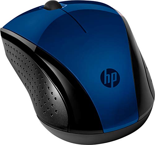 HP - PC 220 - Souris Sans Fil Bleu Lumière (USB, 1600 DPI, Ambidextre) 7KX11AA#ABB 9,48 x 5,7 x 3,91 cm