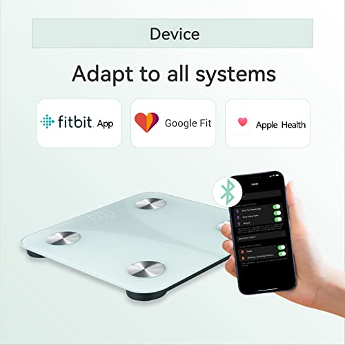 Smart Scale For Body Weight-With App Digital Bathroom Scale, Precise Measurement Bluetooth Body Fat Scale, Heart Rate Monitor, Body Fat Measurement Device, Rechargeable Smart Scale #TOP2