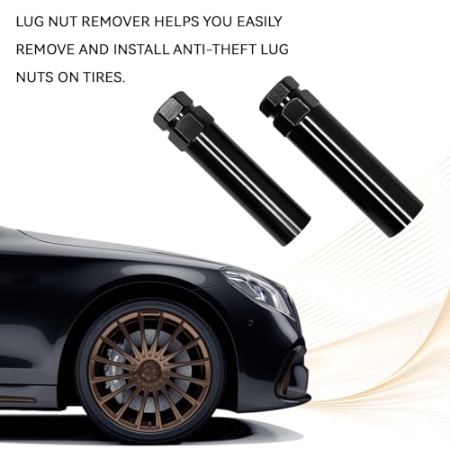 Image of 7 Spline Lug Nut Socket Spline Lug Nut Key, Wheel Lock Key Fuel Rim Nuts Lock Removal for 7Spline Wheel Nuts and 21mm 13 /16 Inch & 22mm 7 /8 Inch Hex Wrench Tuner Lugnuts Tool