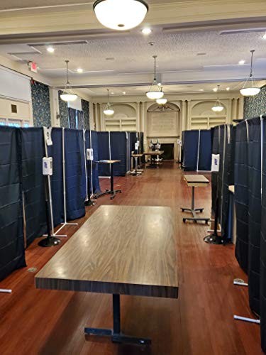 Portable Room Divider | Privacy Screen | Room Divider for Education, Clinics, Biometric Screenings, Health Screenings and Travel | No Tools Required | Dark Green