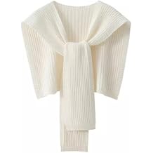Soft Knit Scarf Women Solid Color Shawl Wraps Casual Cardigan Cover Up Cape