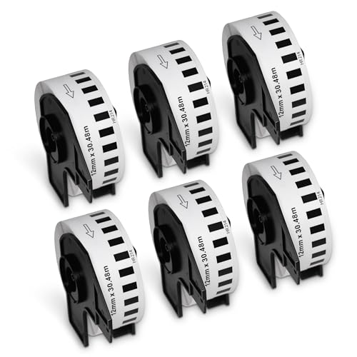 Rouleaux d'étiquettes film amovibles DK-22214 pour imprimante Brother QL
