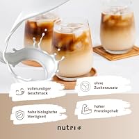 Nutri + Eiweißpulver Iced Coffee 1 kg - Eiweiß mit Koffein - Mehrkomponenten Protein Pulver Eiskaffee - Proteinkaffee Shake ohne Laktose, Milch, Whey – Ansicht 2