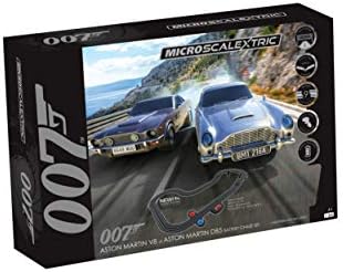 Micro Scalextric G1171M James Bond 007 Race Set - Aston Martin DB5 vs V8