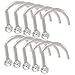 18g 18 gauge 1mm - Clear Swarovski Crystals 316L Surgical Stainless Steel nose ring stud screw bone bar lot ABMO - Pierced Body Piercing Jewelry- Set of 10