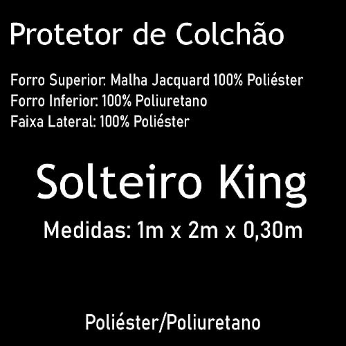 Protetor de Colchão Impermeável TechLife Premium Jacquard Lynel (Solteiro King)