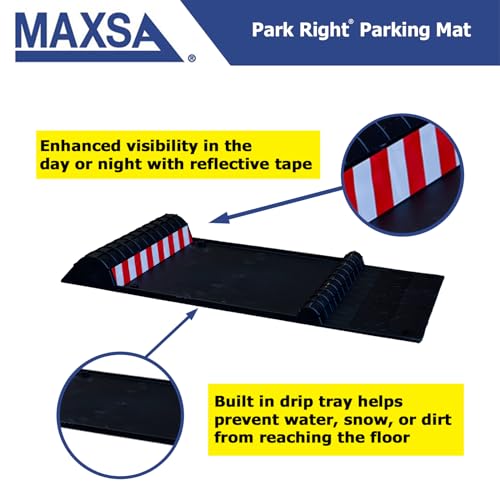 Maxsa 37358-RS Park Right 21" x 11" x 2" Parking Mat, Black, Amazon Exclusive by Maxsa Innovations - Image 5