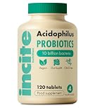 Probiotics for Gut Health – Acidophilus - 10 Billion CFU, 120 Tablets (4 Month Supply) – Gut Health & Digestion Support - High Strength Probiotics for Men & Women - Vegan & Non-GMO