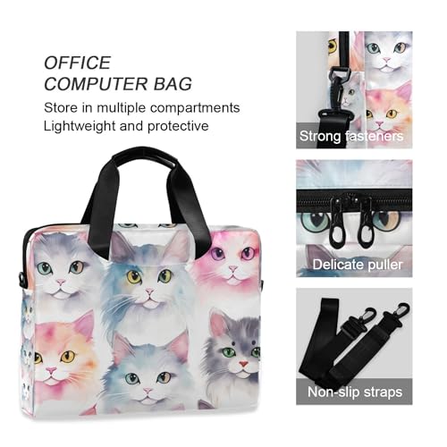 Maletín para portátil ALAZA con diseño de gato, 13-15.6 pulg miniatura 5