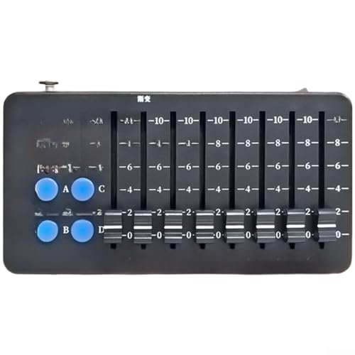 DMX512 Contrôleur 32 canaux, contrôleur d'éclairage intelligent KTV programmable, console d'éclairage de scène pour éclairage LED par lumière et commande de tête mobile (sans fil)