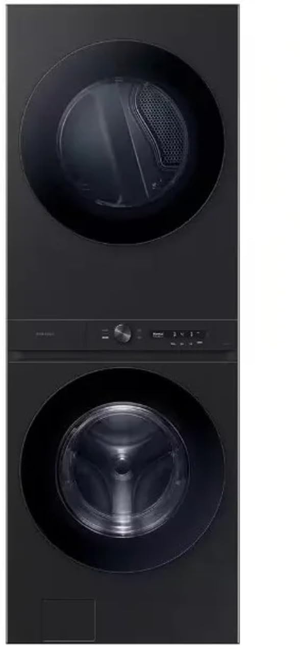 Photo 1 of FACTORY SEALED
Samsung Bespoke AI Laundry Hub 4.6 Cu. Ft. Large Capacity Washer and 7.6 Cu. Ft. Gas Dryer Stack, with Flex Auto Dispense System, Brushed Black, WH46DBH500GVA3