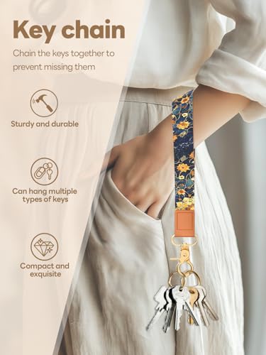 Image of Wristlet Keychain for Women and Men, Key Chain Holder, Wrist Lanyard for Keys