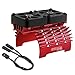 40mm Twin RC Fans Surpass Hobby 1/5 16000 RPM RC Motor Cooling Fans w/Metal Heatsink for Diameter 55-58mm Motor Compatible with 1/5 1/6 Scale RC Car Truck-Red