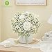 Alecono Babys Breath Artificial Flowers ?????, White Artificial Babys Breath Bulk for DIY Floral Bouquets for Wedding, Fake Babys Breath Real Touch Flowers for Home Decorations