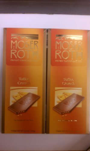 fine chocolate bars - Toffee Crunch (Pack of 2) by Moser Roth
