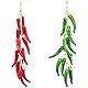 GORGECRAFT Künstliche Paprika Zum Aufhängen Schnur Aus Schaumstoff Simulation Scharfer Chilischoten Gemüse Lebensmittel Hängegirlande Ornament Für Zuhause Küche Bauernhof Party Wanddekoration Fotograf