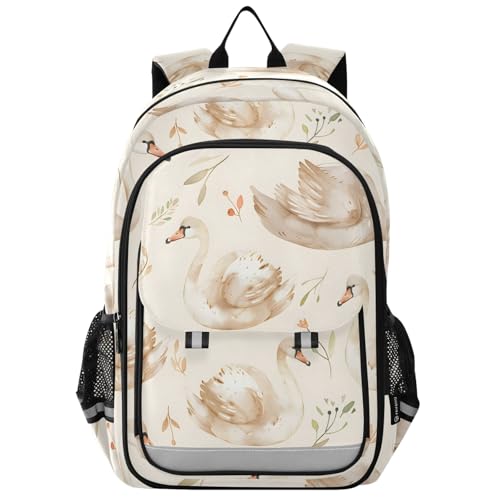 Sac à dos d'école cygnes et fleurs parfait pour la rentrée scolaire des filles et garçons