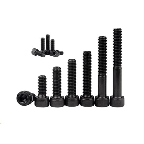 Tornillo hexagonal con cabeza de copa hexagonal M2 M2.5 M3 M4 M5 M6 M8 M10 Tamaño 12.9 Grado Acero al carbono Tornillo Allen Din 912-M8 2 piezas, 100 mm Media rosca