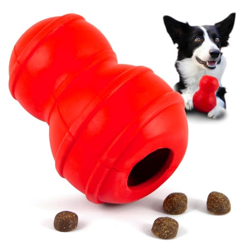Jeffers Pet Natural Rubber Dog Chew Toy – Red Classic, Medium – Treat Dispensing, Vanilla Scent, Durable, Non-Toxic, Dishwasher Safe, Interactive Fetch & Tug Toy - Perfect for Training