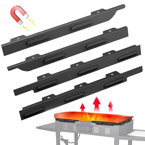 Arsatbs Wind Guard for Blackstone Griddle Accessories 36 Inch Upgraded Magnetic Wind Screen for Blackstone Grill Carbon Steel Hold Heat Protection Flame Compatible with Rear Grease Cup and Hood
