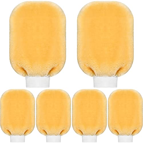 Remerry 6 Pcs Painters Mitt Painters Tool Dusting Gloves Deck Stain Applicator for Painting Cleaning Dusting