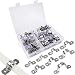 Produktbild YEYIT Rohrschellen Befestigungsschelle 100 Stück Rohrschelle U-Typ Edelstahl 8 Größen Bügelschellen Schlauchschellen für Wasserrohre kabelrohr Schiff, 8mm bis 32mm