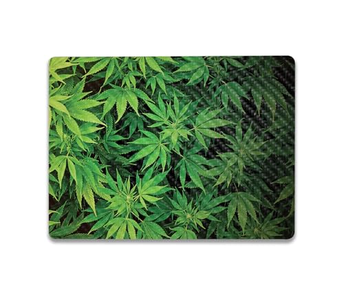 Image of MightySkins Carbon Fiber Skin Compatible with Microsoft Surface Laptop Go 3 (2023) Full Wrap Kit - Weed | Protective, Durable Textured Carbon Fiber Finish | Made in The USA