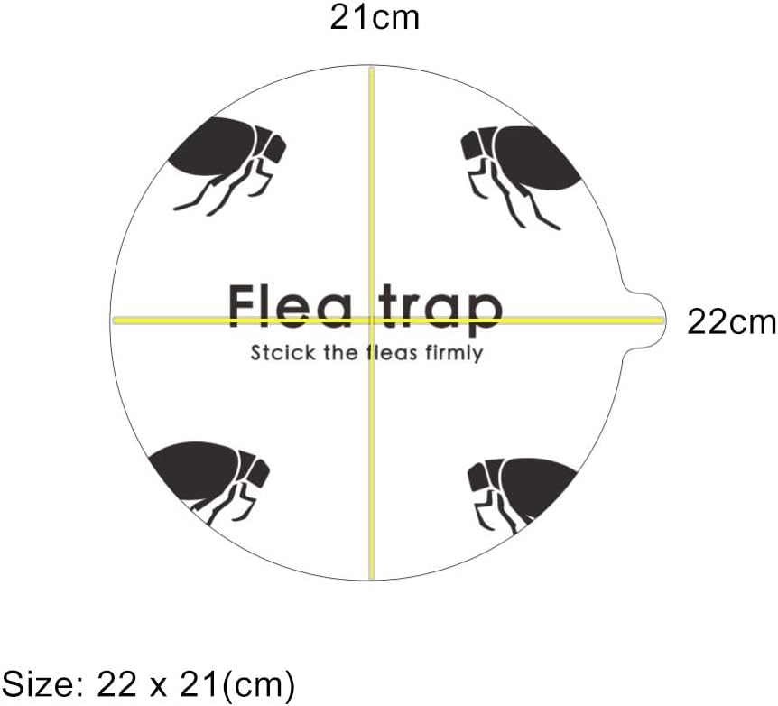 Flea Trap Refills 10 Packs, Flea Light Trap Glue Board Replacement Pads, Non-Toxic, 7.1 Inch Natural Glue Discs Refill