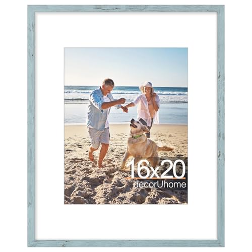 decorUhome 16x20 Picture Frame Fits 11x14 Photos with Mat