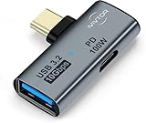 2 en 1 OTG USB C Splitter 3.2 : notre répartiteur USB-C dispose de deux ports, l'un est un port de type C qui prend en charge une charge rapide PD 100 W maximum et l'autre est un port USB-A 3.2 jusqu'à 10 Gbit/s, qui offre des données élevées. transfert. Il donne à vos appareils hôtes USB-C la possibilité de connecter et de charger toutes sortes de périphériques USB en même temps.