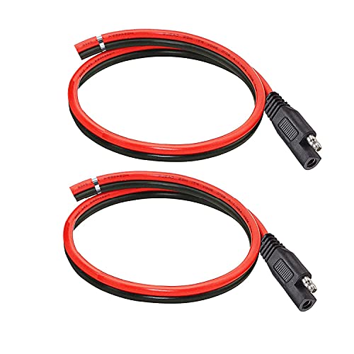 dstfuy 10AWG SAE Connector, Solar Panel Extension Cable with 1FT Quick Connector for Tender Motorcycle Cars Tractor.(2Pack)