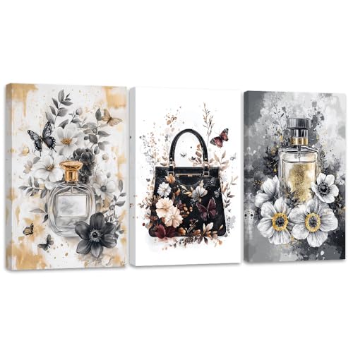 CGXLB Black Gold Fashion Canvas Wall Art for Bedroom Decor