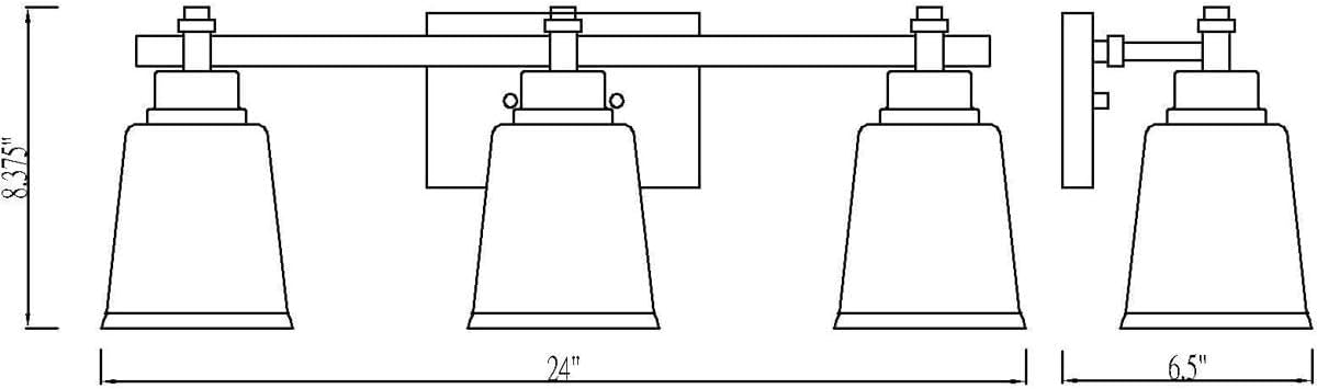 Z-Lite 464-3V-CH Bohin Vanity, 3-Light 300 Total Watts, Chrome