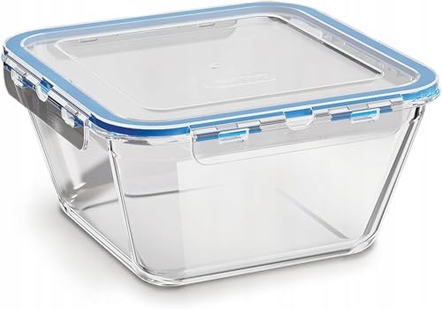 CURVER Récipient hermétique en verre – 860 ml avec fermeture à clip – Rangement facile et garde au frais – Passe au congélateur et au four