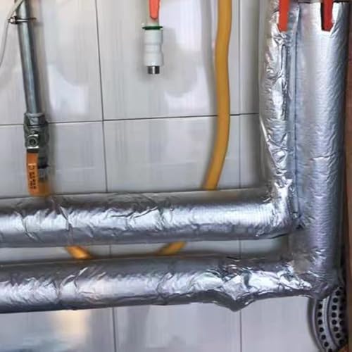 Guaina isolante autoadesiva per tubi, 34 mm x 50 mm x 95 cm, tubo in schiuma pre-fessura, per protezione invernale dal gelo, ideale per sistemi di irrigazione e irrigazione all'aperto