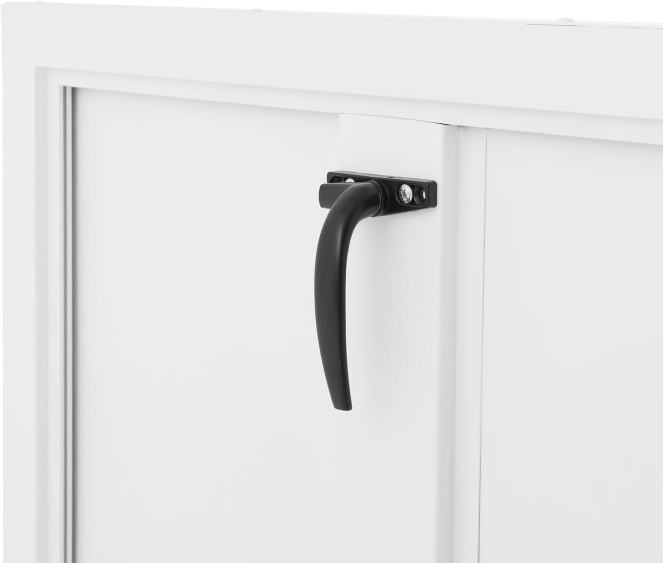 Roof Access Hatch 28'' x 28'' , Aluminum Alloy Square Roof Hatch 90° Opening and Closing Angle Rooftop Security Door with Switch-type Handle, for Warehouses, Hotels, Shopping Mall (White, 28x28 inch)